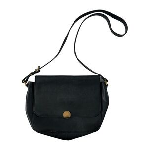 Madewell “The Abroad” Black Leather Shoulder Bag